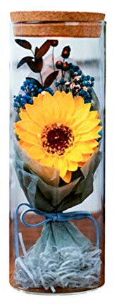 Amosfun Weihnachten konservierte Sonnenblume seifen Gartennelke Flasche leuchtende ewige Blumen für Dekorations