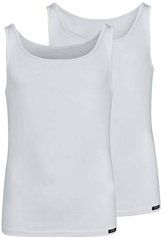 Skiny Mädchen Girls Tank Top 2er Pack Unterwäsche, White, 140