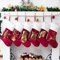 Beyond Your Thoughts Nikolausstrumpf Weihnachtsstrumpf zum Befüllen & Aufhängen, Nikolaussocke Weihnachtsdekoration für Kamin, Weihnachtsbaum, Wand, Treppe,Rot und Gold, 6er Set