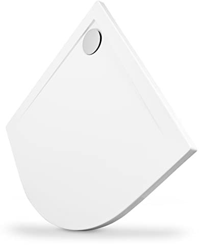 Super Flat Shower Tray 100x80 100x90 120x80 120x90 140x80 140x90 160x80 160x90 90x90 80x80 Complete Set Flat Scratch Non-Slip White H 3.5 cm + Drain Without Tray Mount carrier. Bar (TQ 80 x 80)