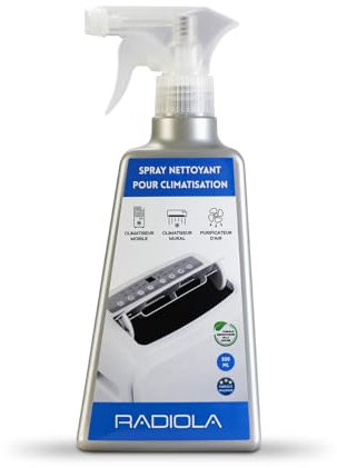 RADIOLA - Spray nettoyant pour Climatisation 500ML | Spray Désinfectant Climatiseur Mobile/Mural/Purificateur d'air | Désodorisant