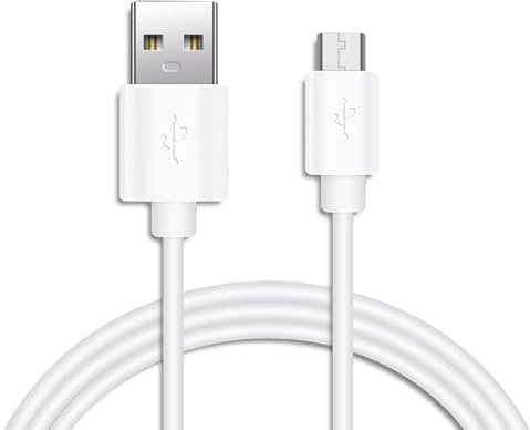 Suncase USB Cable de Datos Micro Cable Cargador Carga (1 Metro - 2.1A) en Blanco Compatible Con Huawei Mate 10 Lite