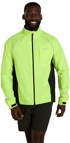 Mountain Warehouse Adrenaline Mens Waterproof Cycling Jacket - Reflective Mens Coat, Breathable Unisex Rain Coat - For Outdoors, Running & Walking Yellow XS