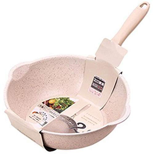 AREPAS Sartén antiadherente multifunción, con fondo grueso, para turrón profundo, wok de grande, 20 cm