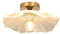 Gold Vintage Flur Deckenleuchte Kristall Glas Mini-Lotus Design Einbau Dimmbar Deckenlampe Badezimmer Schlafzimmer Küche Showroom Foyer Lampe Modern LED E27 Messing Kronleuchter Landhaus Hotel, Ø30CM