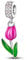 CYCUFF Sterling Silver Charms 925 per Bracciale Europeo, Collane Pendente Perline Gioielli Regalo per Le Donne Amici di Famiglia (Charms Tulipano rosa)