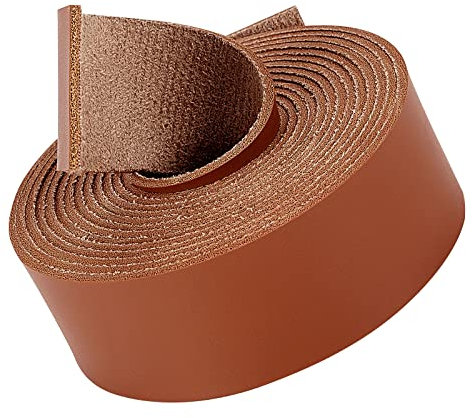 GORGECRAFT 79 Lange 1 breite Mattbraune Lederspitzenstreifen 2 mm Dick Flache Lederschnur Kordelband Rolle Gürtelwickel Einseitiges Lederzubehör Kunstkordel Zum Basteln von Kleidung Möbelgriffen
