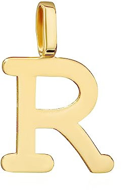 NKlaus Kettenanhänger Buchstabe R 333 Gelb gold 8 Karat 11,5x7,5mm Amulett Anhänger 14470