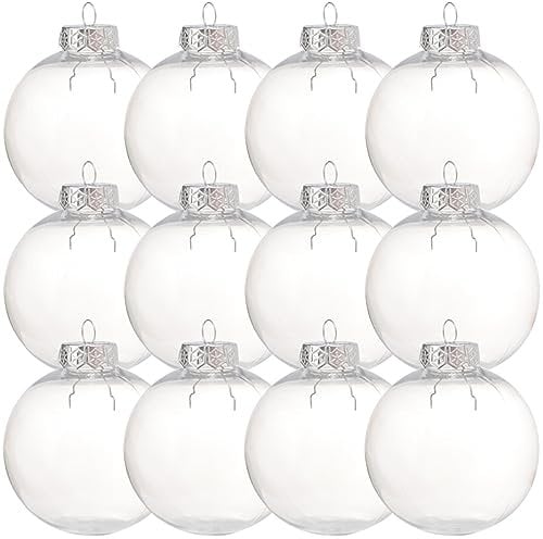ABOOFAN 12st Hohle Kugel Urlaub Hängende Kugel Milchflasche Trinken Bastelball Selber Machen Dekorative Weihnachtskugeln Weihnachtskugel-Ornamente Charme Weihnachtsbaum Plastik