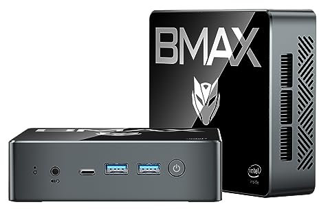 Bmax B4 Plus Mini PC Intel N100(up to 3.4GHz) 16G DDR4/512GB SSD Win-11 Pro Type-C/HDMI Mini Desktop Computer WiFi5 4K/60Hz Triple-Display BT4.2 Mini Computer for Business Home Office