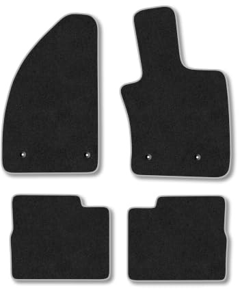Fiat Tipo (2016-2023) [Automatic] Carpet Car Mats | Grey Edge Trim Tailored Fit Floor Mats Full Coverage Protection Accessories Easy Clean Anti Slip Made in the UK