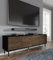 AC-Déco Meuble TV à 4 Portes Sherwood - Marron/Noir - L 180 Cm