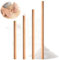 DBAILY Lot de 4 rouleaux à pâtisserie professionnels en bois de hêtre sans poignées - Toucher lisse - Non collant - Convient pour la fabrication de pâtisseries, de boulettes, d'emballages et