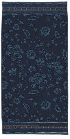 Pip Studio Jasmin Jaquard Duschtuch Dark Blue 70x140cm (1 Stück)