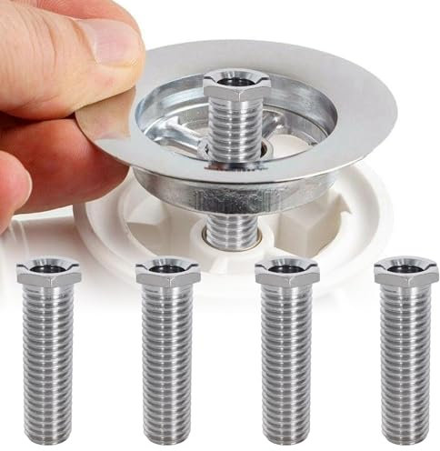 Homirty Sink Basket Screw,4pcs 45mm Stainless Steel Sink Basket Filter Screws,Sink Bolt Screw for Wash Basin Strainer Plug,Wash Basin Fixing Screws,for Kitchen Wash Basin
