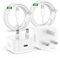 iPhone 16 15 Fast Charger 2M Apple Original,[Apple MFi Certified] 2Pack 20W PD USB C Charger Plug with 2M USB C to C Charging Cable for iPhone 16/15/16 Pro Max/16 15 Pro/16 Plus,iPad Pro/Air/Mini