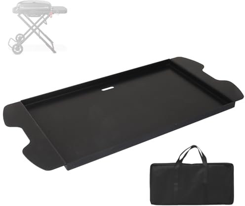 WEBROIL 7034 Grillplatte für Weber Traveler Tragbarer Gasgrill 9010001 9013001 9020001 9030001 9011701, Grilleinsatz Ersatzteile für Weber Traveler Grillzubehör mit Tragetasche, 61 x 29 cm