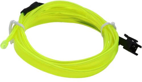 Recambo 5M EL Wire LED Ambiente Beleuchtung, 12V Flexible Neon Lichtleiste, Innenraumbeleuchtung für Auto, Inverter Inklusive, Wasserdichtes Ambientelicht für PKW, Neon Grün
