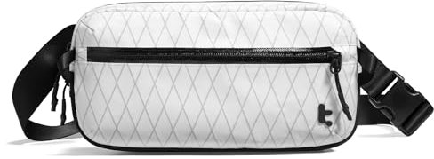 tomtoc X-Pac Sling Bag 3,5L für Nintendo Switch 2 – Leichte RFID-Schutz Schultertasche für Herren & Damen | Anti-Diebstahl & Wasserabweisend Brusttasche für Reise, Wandern, Alltag | Weiß