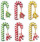 Nine San Weihnachten Zuckerstangen Luftballons Zuckerstange Folienballons Weihnachtsstangen Candy Cane Ballons Weihnachts Party Deko 6 Stücke(47 * 70cm)