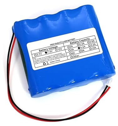 HUBATS Batterie 7,4 V 4400 mAh 2S2P 4,4 Ah pour éclairage de scène solaire Machine POS