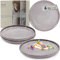 Sänger Kairo Mondgrau | Teller Set 4 Personen, 4 Speiseteller Set aus Steingut, Dinner Set kratz- mikrowellen- spülmaschinenfest, Steingut Teller Essteller Essgeschirr, Dunkelgrau | VALUE COLLECTION