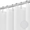 SWOYYU Duschvorhang Waschbar Textil Polyester Stoff Bad Vorhang mit 12 Duschvorhangringe Wasserdicht für Dusche und Badewanne 180 x 180 cm Waffel Weiß
