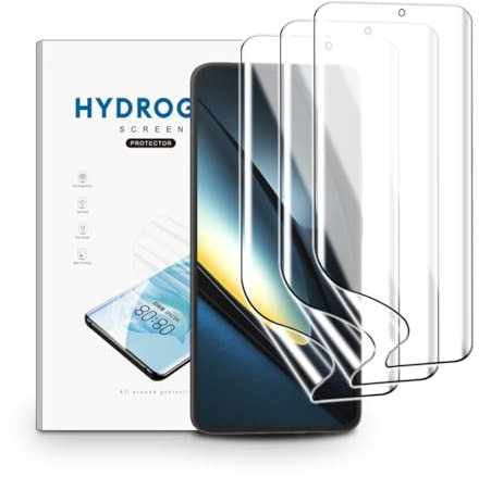 nvskvd Protector de Pantalla para Xiaomi Poco F6 /Poco F6 Pro, 3 Piezas Películas de Hidrogel TPU Película Transparente Flexible Suave (NO vidrio templado)