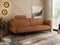 MKS MEBLE 3 Sitzer Sofa mit Schlaffunktion Schlafsofa mit Metallgestell Couch mit Schlaffunktion Bettsofa mit Großer Liegefläche von 200 L × 140 B - Orange Strukture - Salento