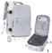 suradar Sac a dos Sous Vide Voyage Cabine Avion Avec Pompe, Bagage Cabine 45x36x20 Easyjet Compression Cous Vide Sacs à Dos Ordinateur Portable 15.6 Pouces Homme Femme Gris
