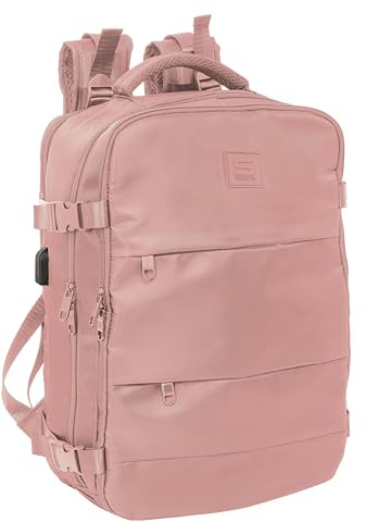 Safta Kabinenreiserucksack für 39,6 cm (15,6 Zoll) Laptop, ideal für Jugendliche verschiedener Altersgruppen, bequem und vielseitig, Qualität und Widerstandsfähigkeit, 29 x 19 x 44 cm, Rosa, M, Casual