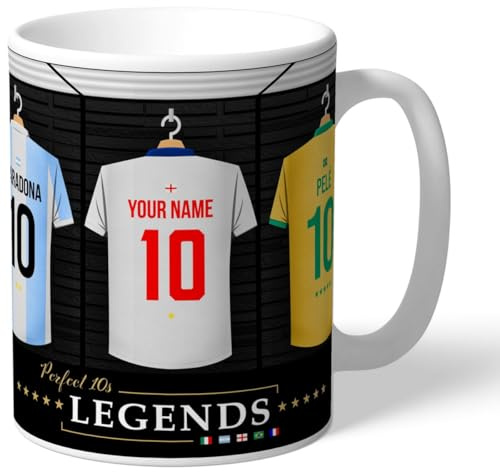 Personalised Perfect 10s Legends 11oz Ceramic Mug for Football Fans Christmas Birthday Gift