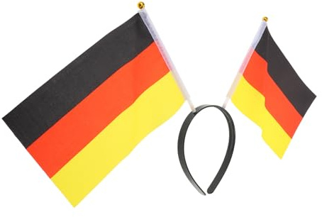 DECORNIJIA Haarreifen mit Deutschlandflaggenmotiv für Fußballfans Bequemer Langlebiger Stirnband für Stadion und Fanfeiern Patriotisches Party Accessoire in Leuchtenden Farben