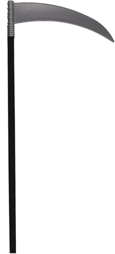 Grim Reaper Scythe, Adults & Kids 3 Piece Adjustable Plastic Prop For Halloween Costume, Death Reaper Scream Cosplay Weapon Accessory For Fancy Dress, Parties & Decorations