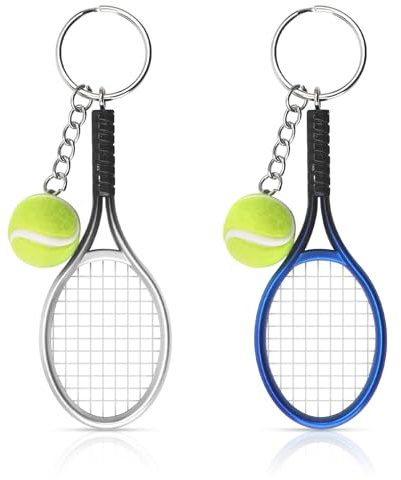LOLANIUT 2 porte-clés de tennis, cadeaux de tennis, balles de tennis, porte-clés, sacs à main, porte-clés, handball, accessoires de tennis, homme, athlétisme