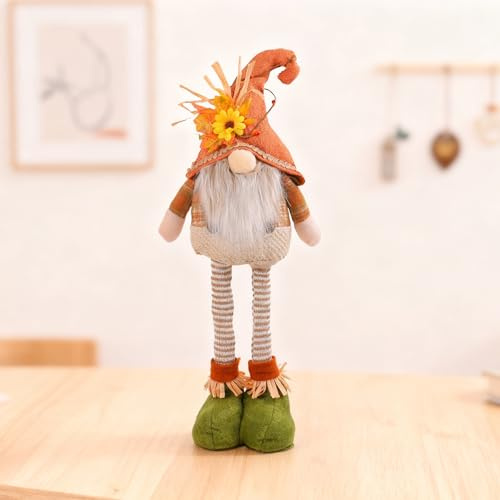 Gxdamxz Wichtel Deko Vogelscheuchen GNOME, Wichtelfiguren Zwerge Handgemachte Innenbereich ​für Weihnachten, Ostern - Grün