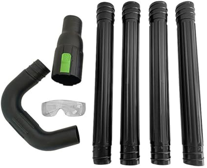 Helilyco Adjustable Gutter Cleaning for Leaf Blowers with for 360 Rotating Nozzle and Extension Pipes, Compatible with Various Models, Black