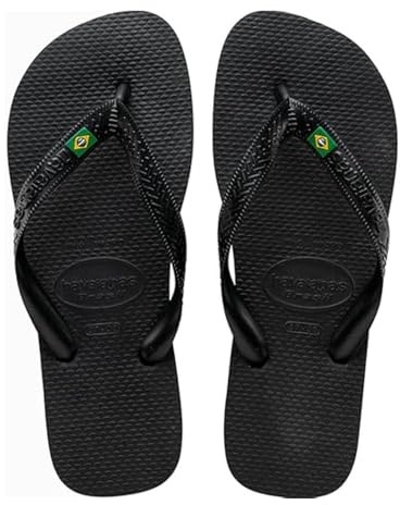 Havaianas Brasil Unisex Adults FlipFlop Black 6.5/7 UK