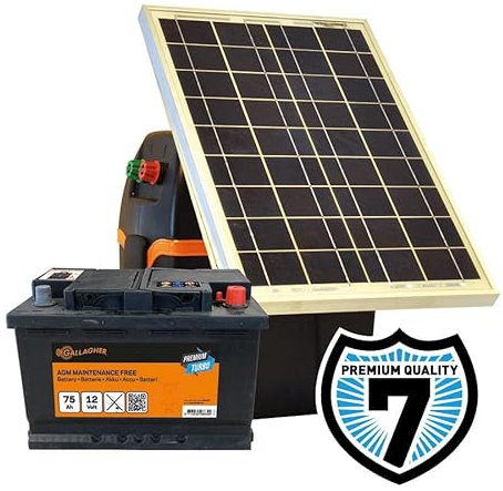 Gallagher Weidezaun-Solarset S230 mit Solarmodul und Akku