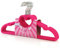 HANGERWORLD 20 Grucce Salvaspazio 42cm a Cuore in Velluto Antiscivolo Rosa con Porta Accessori