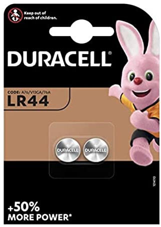 Duracell Batterie Alcaline a bottone LR44 AG13 V13GA 1,5 V Confezione da Bli