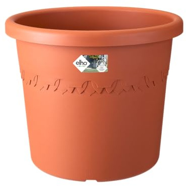 Elho Algarve Cilindro Rollen 58 - Blumentopf - Tonrot - Draußen - Ø 58.2 x H 48.8 cm