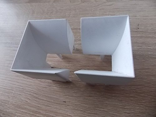 fenster-bayram Führungstrichter ein Paar für rolladenschiene, Polyvinylchlorid (PVC), Weiß