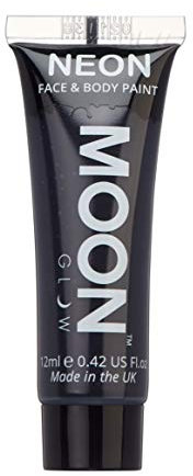 Moon Glow - Pintura corporal y facial intensa de neón UV – Negro 12 ml