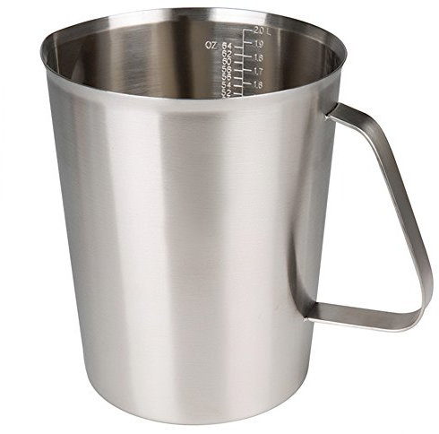Sissiangle 18/10 Stainless Steel Engraved Scale Milk Frothing Pitcher For Steaming Milk, Coffee & Latte Art, Ice Cola, Orange Juice (64OZ/2000ml) by Sissiangle