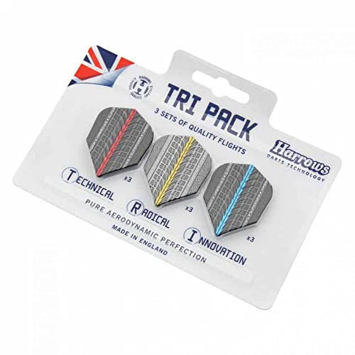 Harrows Tri-Pack - Supergrip Flights, 3 Sets = 9 Stück