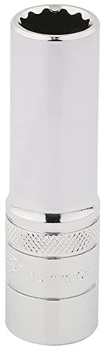 Draper 33733 1/2 Square Drive Hi-Torq 12 Point Deep Socket, 14mm Size