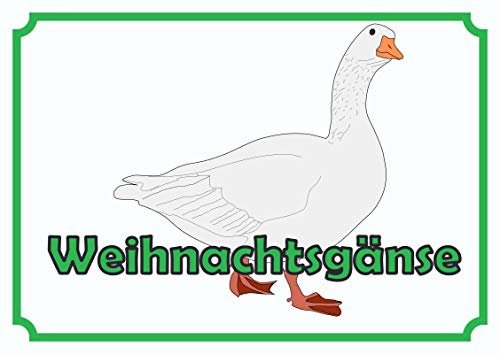 HB-Druck Weihnachtsgans Verkaufsschild Schild A5 (148x210mm)