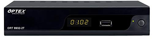 Décodeur TNT HD DVB-T2 HEVC Double Tuner,Enregistrement sur USB,Sortie Audio coaxial,Connexion RJ45, HDMI,Péritel