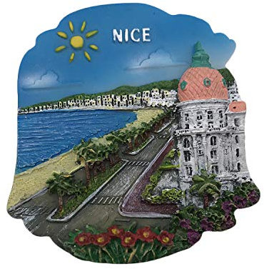 Nizza Frankreich 3D Kühlschrankmagnet Touristische Souvenirs Harz Magnetische Aufkleber Kühlschrankmagnet Home & Kitchen Dekoration aus China